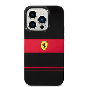 Ferrari iPhone 14 Pro Max Kılıf – Orijinal Lisanslı, M-Safe Uyumlu, Yatay Çizgili Tasarım