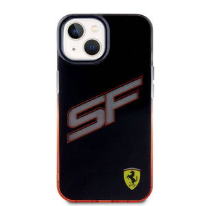 Ferrari iPhone 15 Kılıf – Orijinal Lisanslı, SF Yazılı, Renk Geçişli Transparan Kapak