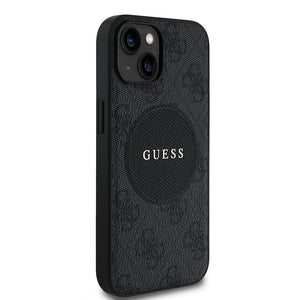 Guess iPhone 15 Kılıf – Orijinal Lisanslı, M-Safe Uyumlu, Circle Logolu Kapak