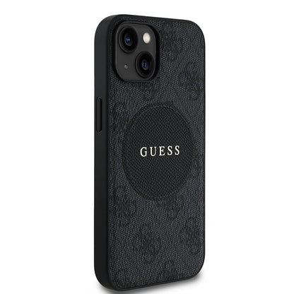 Guess iPhone 15 Kılıf – Orijinal Lisanslı, M-Safe Uyumlu, Circle Logolu Kapak