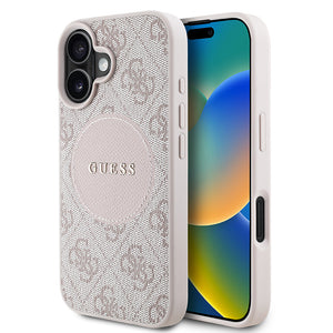 Guess iPhone 16 Kılıf – Orijinal Lisanslı, M-Safe Uyumlu, Circle Logolu Kapak