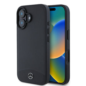 Mercedes-Benz iPhone 16 Kılıf – Orijinal Lisanslı, M-Safe Uyumlu, Dokulu ve Düz Deri Kapak