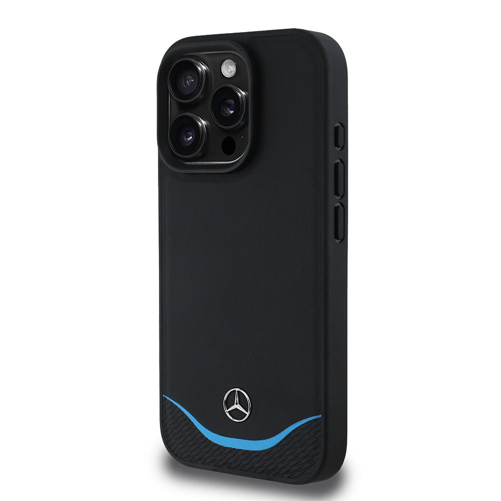 Mercedes-Benz iPhone 16 Pro Kılıf – Orijinal Lisanslı, M-Safe Uyumlu, 3D Logolu Deri Kapak
