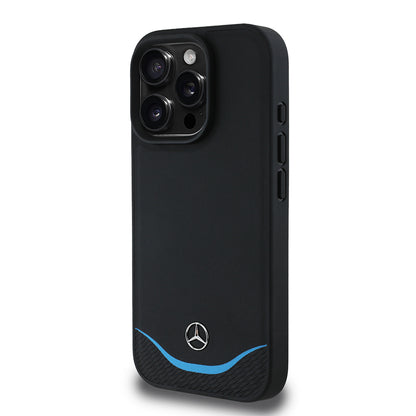 Mercedes-Benz iPhone 16 Pro Kılıf – Orijinal Lisanslı, M-Safe Uyumlu, 3D Logolu Deri Kapak