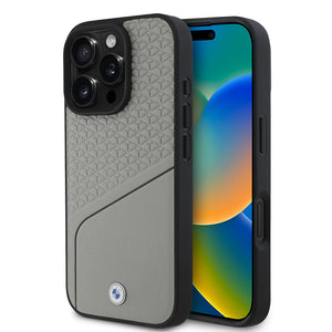 BMW iPhone 16 Pro Max Kılıf – Orijinal Lisanslı, M-Safe Uyumlu, Metal Logolu Deri Kapak