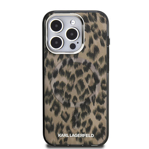 Karl Lagerfeld iPhone 16 Pro Max Kılıf – Orijinal Lisanslı, IML Leopar Baskılı Kapak
