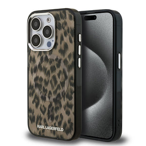 Karl Lagerfeld iPhone 16 Pro Max Kılıf – Orijinal Lisanslı, IML Leopar Baskılı Kapak