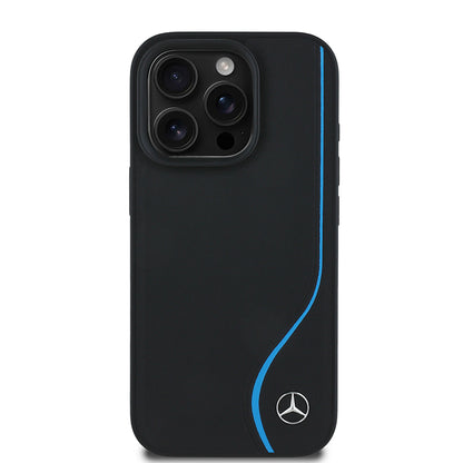 Mercedes-Benz iPhone 16 Pro Max Kılıf – Orijinal Lisanslı, M-Safe Uyumlu, 3D Logolu Deri Kapak