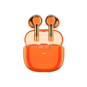 Recci REP-W50 Bluetooth 5.3 Kulaklık – Şeffaf Tasarım, Hi-Fi Ses, Amber Serisi